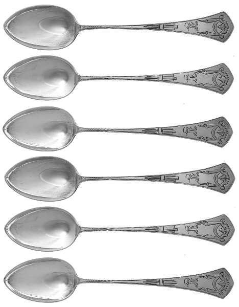 European Style Sterling Flatware Tea/Five O'Clock Spoon - Set of 6