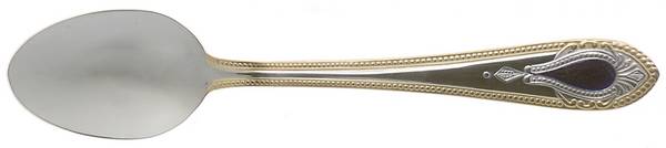 UNF1541 (Stainless, Gold Accent, Blue Cameo) Teaspoon