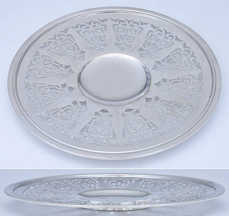 England Silverplate Hollowware 10" Footed Cake Plate