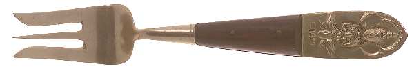 Siam-Brown (Brass)-Brown Handle Individual Salad Fork