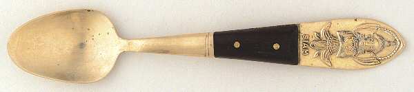 Siam-Brown (Brass)-Brown Handle Demitasse Spoon