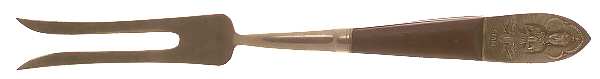 Siam-Brown (Brass)-Brown Handle Large Stainless-Prong Roast Carving Fork
