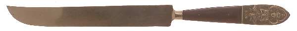 Siam-Brown (Brass)-Brown Handle Large Stainless Blade Roast Carving Knife