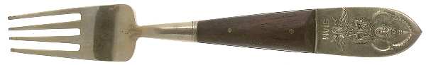 Siam-Brown (Brass)-Brown Handle Dessert Fork