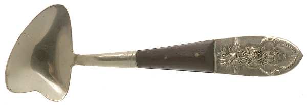 Siam-Brown (Brass)-Brown Handle Large Solid Jelly Server