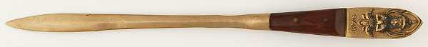 Siam-Brown (Brass)-Brown Handle Letter Opener Solid Piece