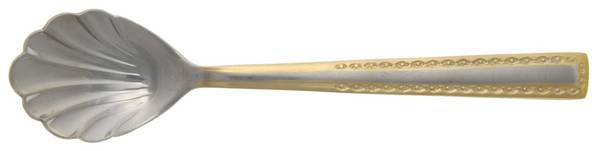 UNF1524GO (Stainless, Gold Accent) Sugar Shell Spoon