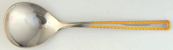 UNF1524GO (Stainless, Gold Accent) Round Bowl Soup Spoon (Cream Soup)