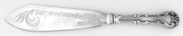 UNF1199 (Sterling) Large Bright Cut Hollow Handle Fish Serving Knife