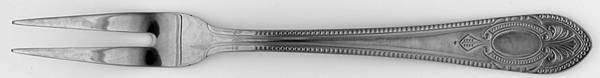 UNF1541 (Stainless, No Gold Accent, Plain Cameo) Small 2-Tine Cold Meat Serving Fork
