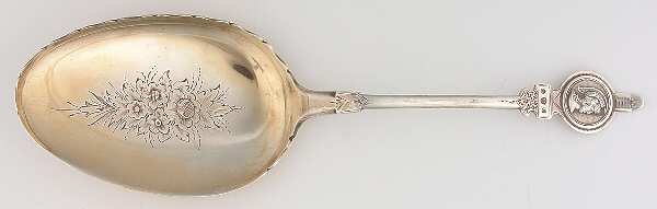 Medallion (Coin) Large Solid Ice Cream Server, Bright Cut