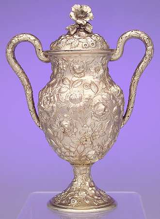 Repousse Style (Sterling Hollowware) Sugar Bowl & Lid