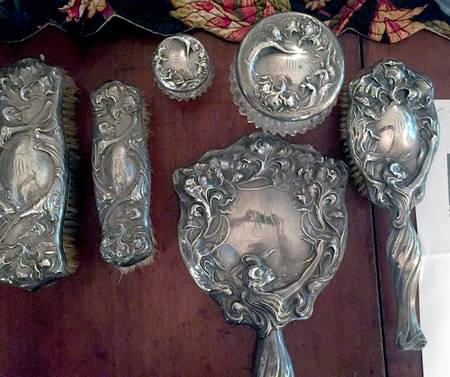 Secret of the Flowers (Sterling, Hollowware) Hair Brush