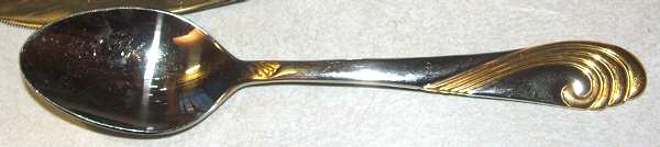 UNF1880 (Stainless, Gold Accent) Place/Oval Soup Spoon