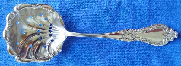 UNF1237 (Sterling) Solid Bon Bon Spoon with Pierced Bowl
