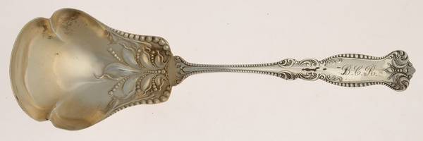 UNF1246 (Sterling) Preserve Spoon with Monogram