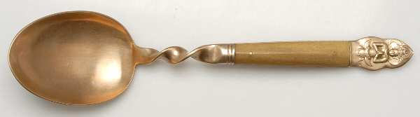 UNF1883 (Brass) Solid Salad Serving Spoon