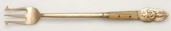 UNF1883 (Brass) Short Handle Pickle/Olive Fork