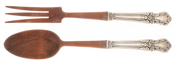 UNF1259 (Sterling) Wooden Bowl 2-Piece Salad Set