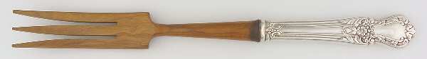 UNF1259 (Sterling) Salad Serving Fork with Wooden Prongs