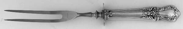 UNF1259 (Sterling) Small Steak Carving Fork with Stainless Prongs