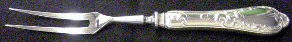 Unf1894 (Silverplate) Small Steak Carving Fork with Stainless Prongs