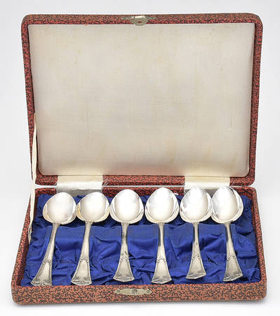 Coin Silver Flatware Teaspoon - Set of 6