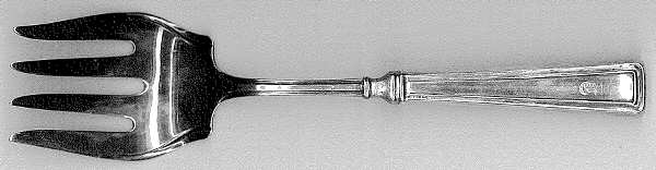 UNF1301 (Sterling) Medium Cold Meat Serving Fork, Plated Tines