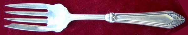 UNF1310 (Sterling) Medium Cold Meat Serving Fork, Plated Tines