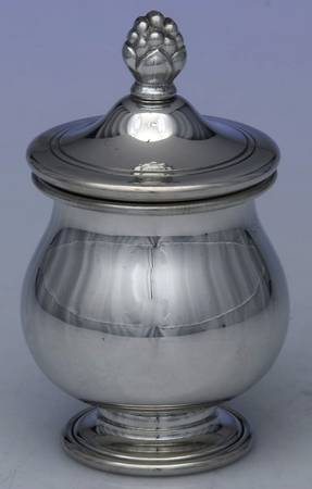 Shirley Pewter Hollowware Sugar Bowl with Lid