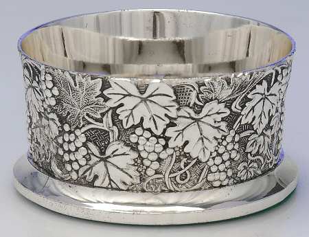 Japan Silverplate Hollowware Wine Bottle Coaster