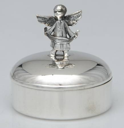 Portugal Silverplate Hollowware Tooth Fairy Box and Lid
