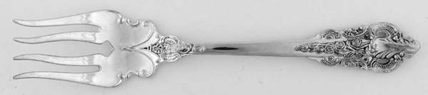 UNF1958 (Silverplate) Large Solid Cold Meat Serving Fork