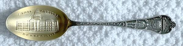 States & Cities Souvenir Spoons (Sterling) Colorado Teaspoon