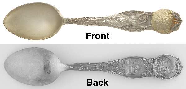 States & Cities Souvenir Spoons (Sterling) California Teaspoon