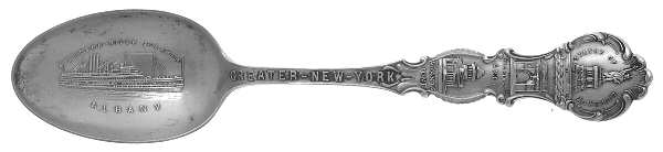 States & Cities Souvenir Spoons (Sterling) New York Teaspoon