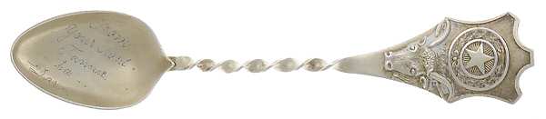 States & Cities Souvenir Spoons (Sterling) Texas Demitasse Spoon
