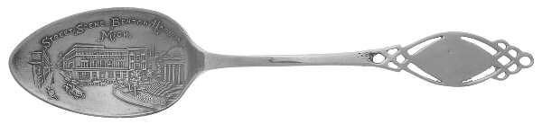 States & Cities Souvenir Spoons (Sterling) Michigan Teaspoon