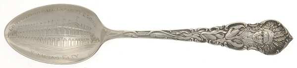 States & Cities Souvenir Spoons (Sterling) Kansas Teaspoon