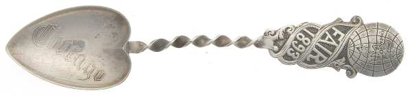 States & Cities Souvenir Spoons (Sterling) Illinois Demitasse Spoon