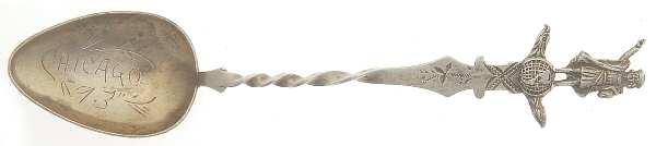 States & Cities Souvenir Spoons (Sterling) Illinois Demitasse Spoon