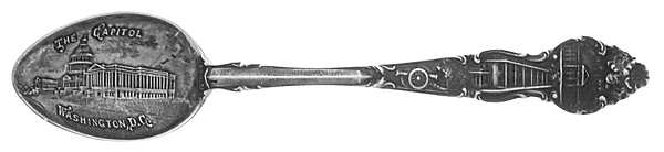 States & Cities Souvenir Spoons (Sterling) Washington DC Demitasse Spoon