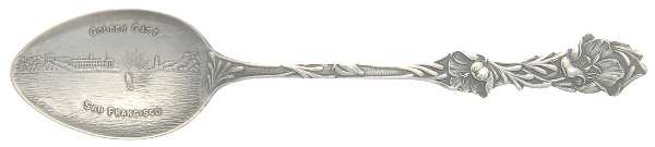 States & Cities Souvenir Spoons (Sterling) California Demitasse Spoon