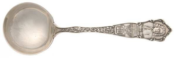 States & Cities Souvenir Spoons (Sterling) Connecticut Round Bowl Soup Spoon (Bouillon)