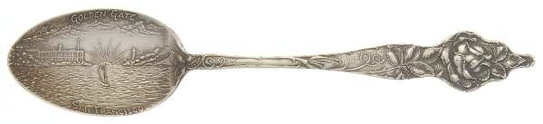 States & Cities Souvenir Spoons (Sterling) California Five O'Clock Spoon