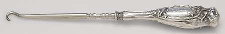 2400 (Sterling, Hollowware) Small Button Hook, Hollow Handle