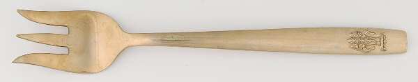 UNF1340 (Brass) Medium Solid Cold Meat Serving Fork