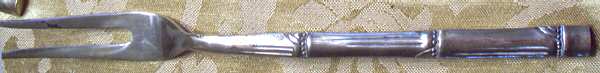 UNF1980 (Bronzeware) Small Steak Carving Fork with Stainless Prongs