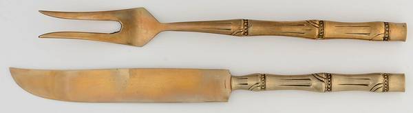 UNF1980 (Bronzeware) Small Stainless Blade 2-Piece Steak Carving Set