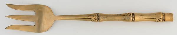 UNF1980 (Bronzeware) Medium Solid Cold Meat Serving Fork
